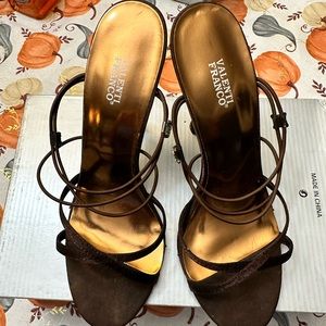 Bronze color Valenti Franco 4in. heels.